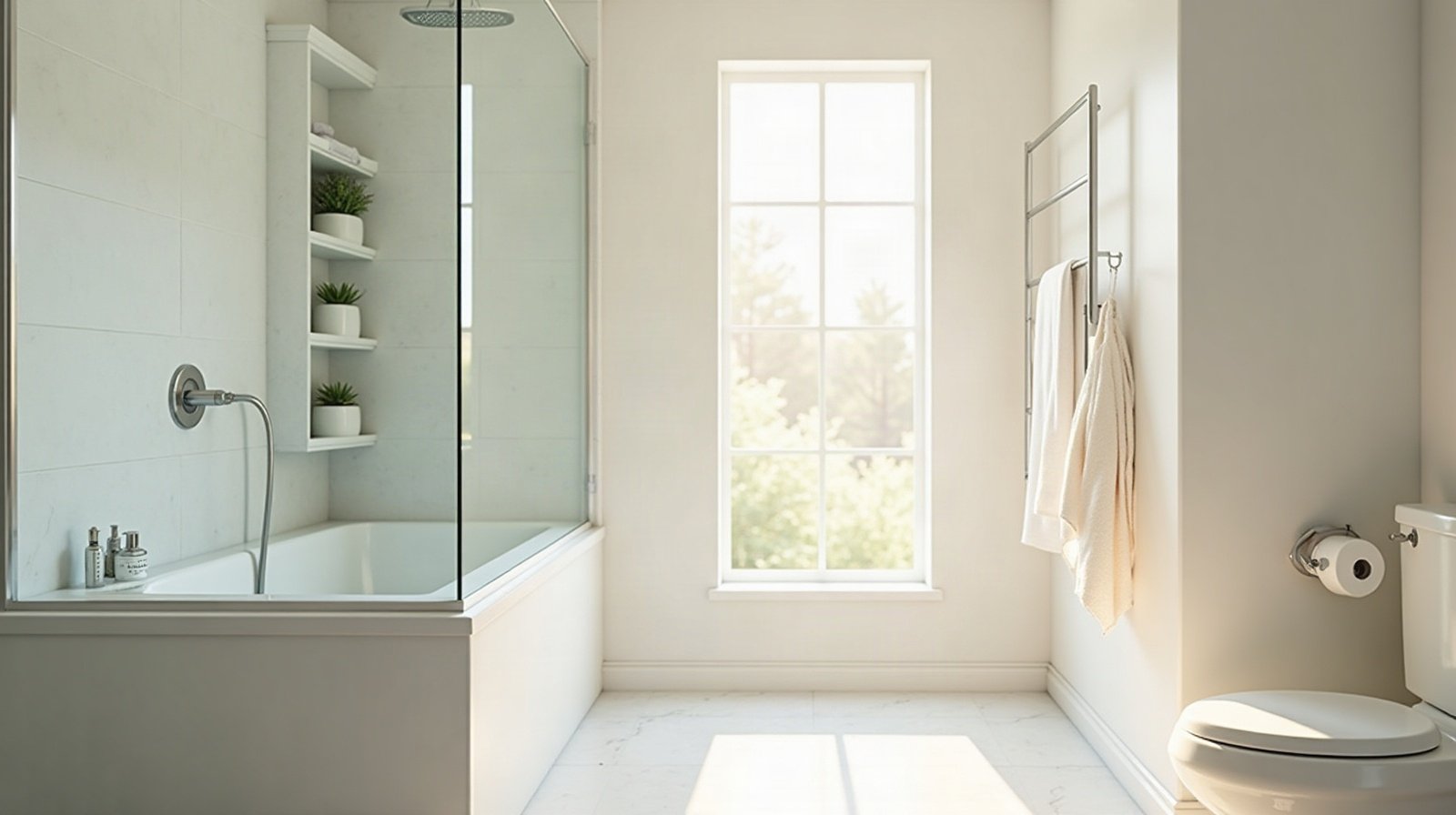 A sparkling clean bathroom
